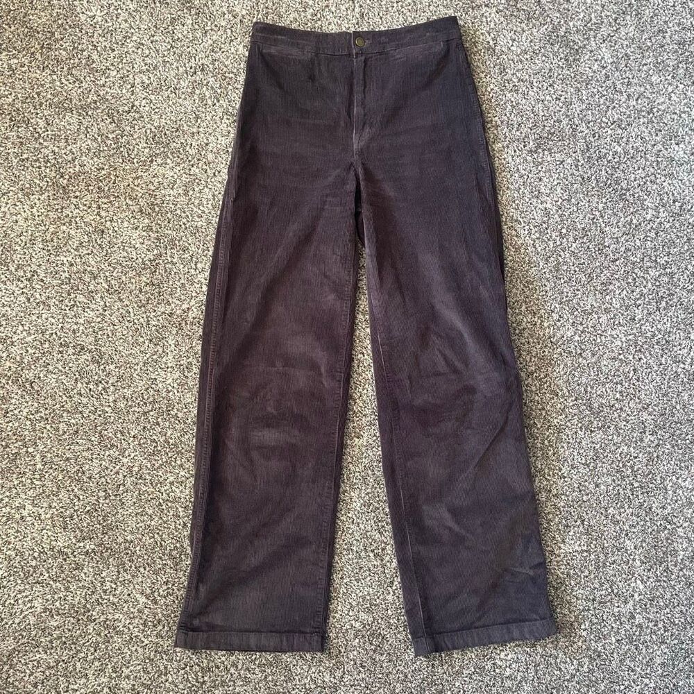 Madewell Emmett Wide Leg brown Corduroy Pants women’s Size T27 (27 Tall)
